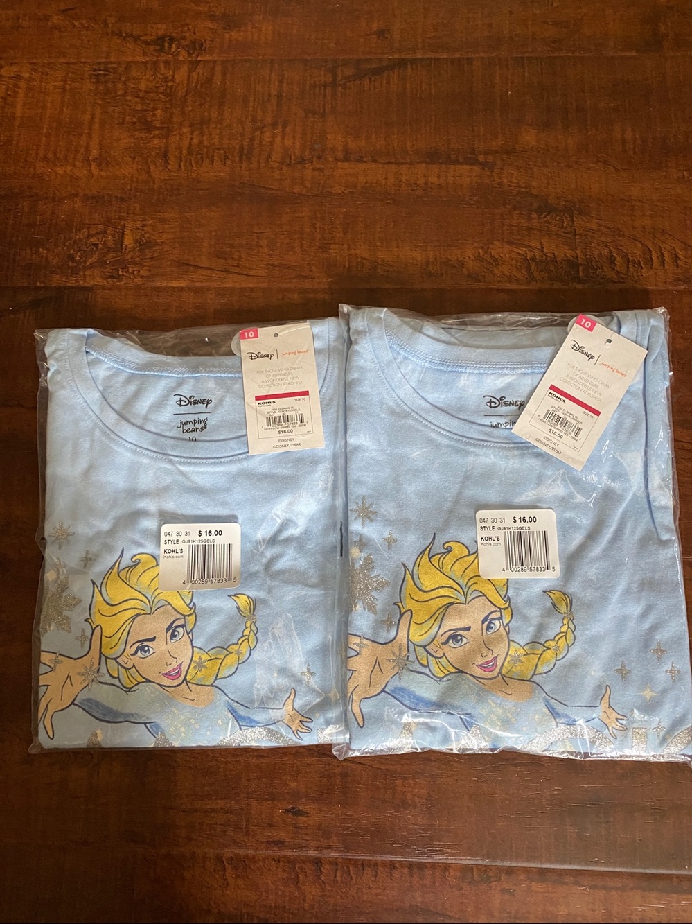 ( 2 ) Disney Frozen Elsa long sleeve top SIZE 10 for girls